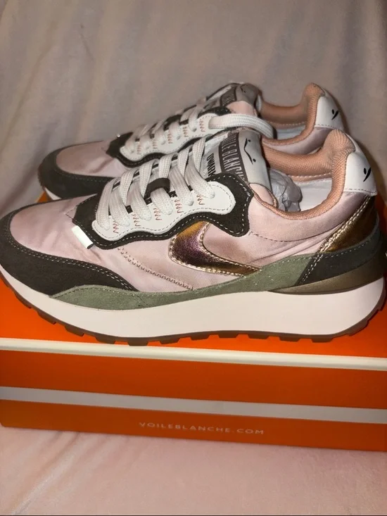 NWT VOILE BLANCHE Qwark Hype Sneaker in Army Green - Picture 12 of 15